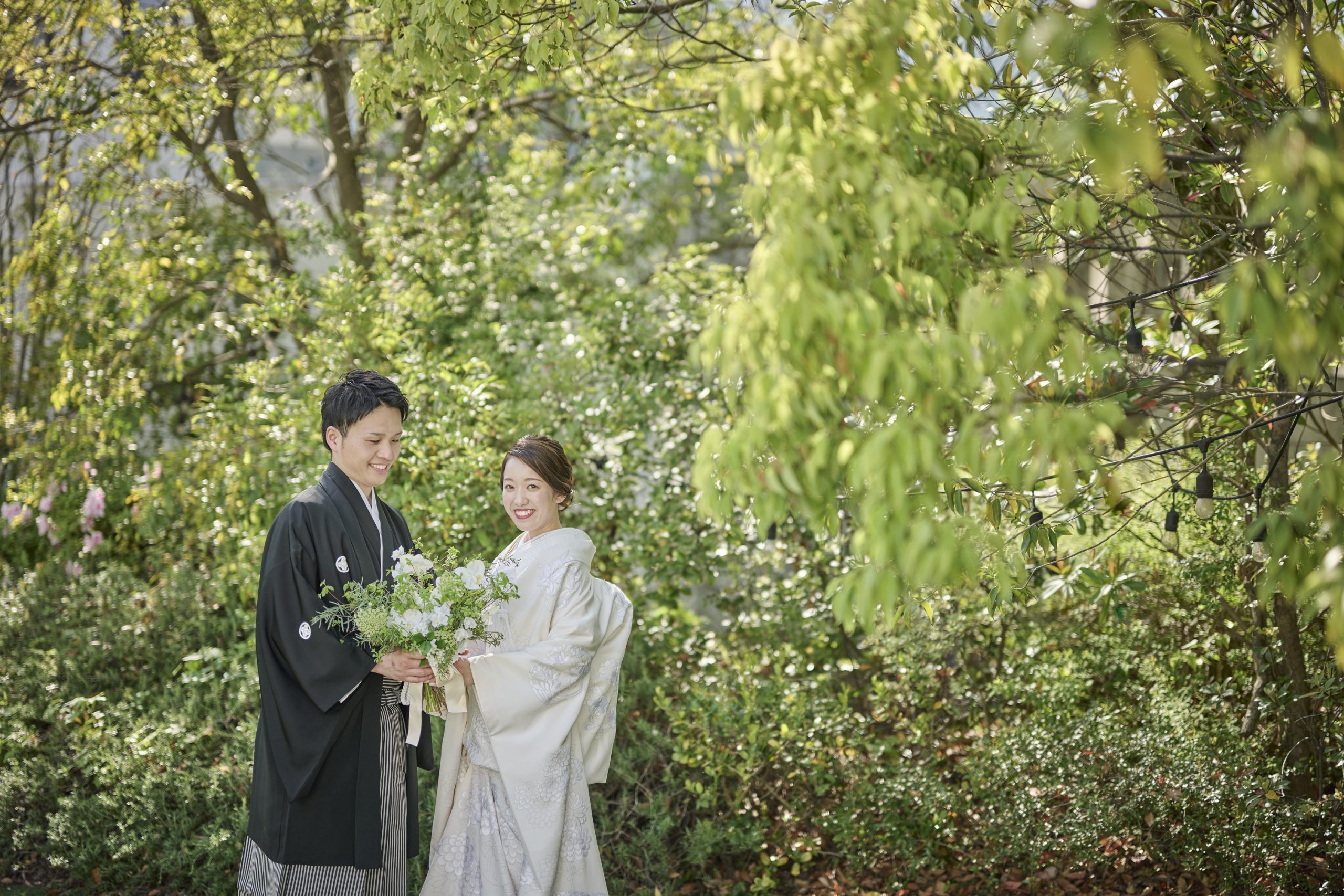 和装での結婚式